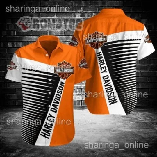 Harley Motor Racing Davidson Casual Button Down Shirt