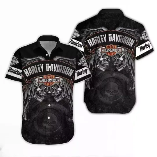 Harley Motor Racing Davidson Casual Button Down Shirt