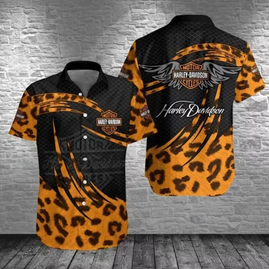 Harley Motor Racing Davidson Casual Button Down Shirt