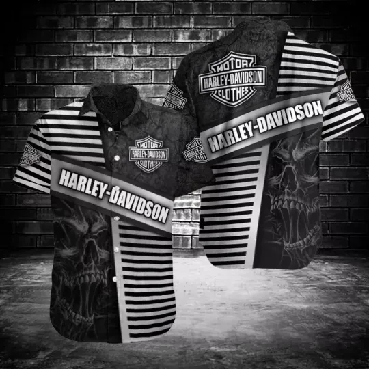 Harley Motor Racing Davidson Casual Button Down Shirt