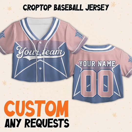 Custom Rose Quartz And Serenity Crop Top Baseball Jersey, Seventeen Trending Crop Jersey,Gift For Carat, 17 Right Here, Blue Pink Jersey