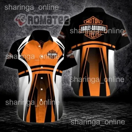 Harley Motor Racing Davidson Casual Button Down Shirt