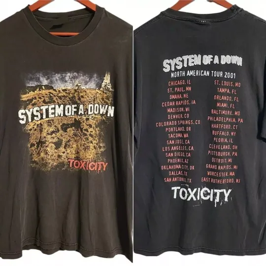 SYSTEM OF DOWN Tour Shirt, SYSTEM OF DOWN Shirt, SYSTEM OF DOWN Toxicity