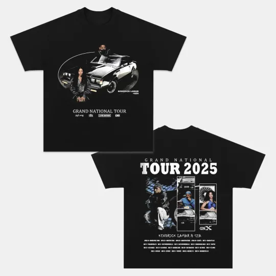 KENDRICK LAMAR & SZA 2025 TOUR TEE 2SIDE S-5XL