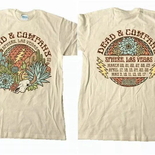 Discover Dead And Company Sphere Las Vegas 2025 Tour 2 side T-shirt Unisex AN45226