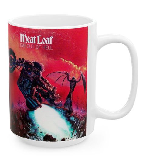 Meatloaf Rock Band Ceramic Mug, Music Lover Coffee Cup, 11oz 15oz Retro Album Rock Band Gift, Musician Appreciation Coffee Mug, Unique