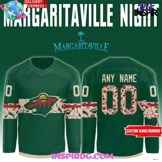 Discover Personalized Minnesota Wild Margaritaville Night Special Edition Hockey Shirt