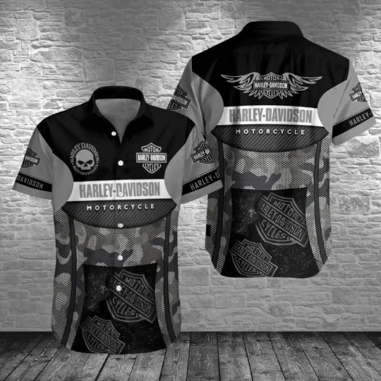 Discover Harley Racing Davidson Casual Button Down Shirt