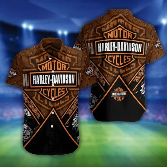 Harley Racing Davidson Casual Button Down Shirt