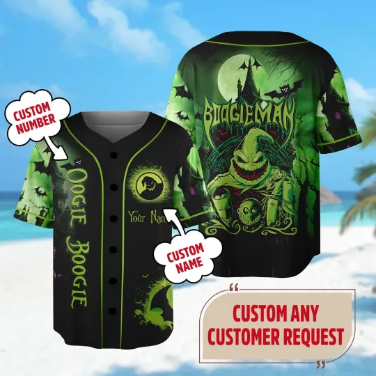 Personalized Halloween Oogie Boogie Baseball Jersey
