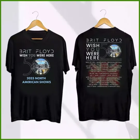 BRIT FLOYD 2025 Wish You Were Here 50th Anniversary World Tour Shirt