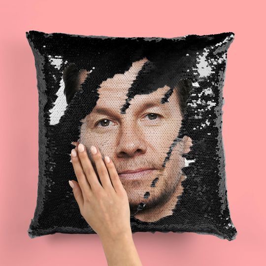 MARK WAHLBERG - Fan Sequin Pillow