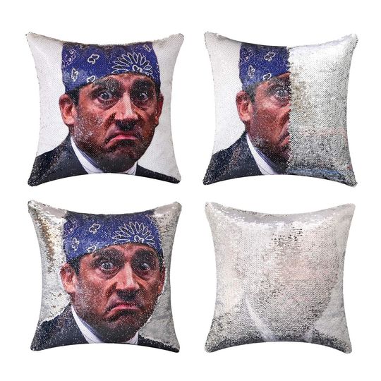 MICHAEL SCOTT - The Office "Prison Mike" Fan Sequin Pillow