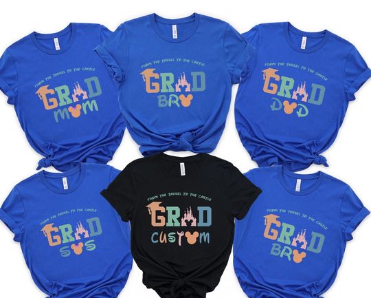 Disney Graduation Shirt 2025, Family Matching Trip Shirts, Senior Squad Shirts, Castle Grad Shirts