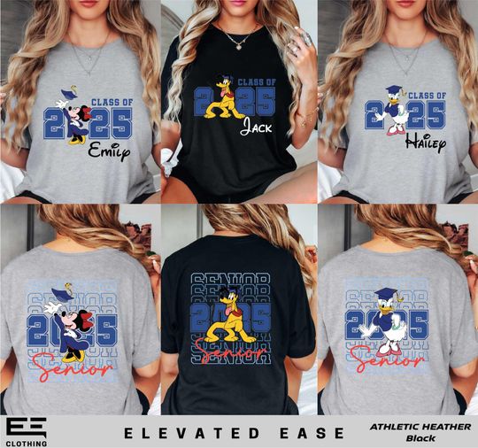Custom Disney Graduation Shirt, Mickey And Friends Class of 2025 T-Shirt