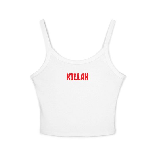 KILLAH Women's Spaghetti Strap Tank Top - Mayhem Festival Top for Little Monsters