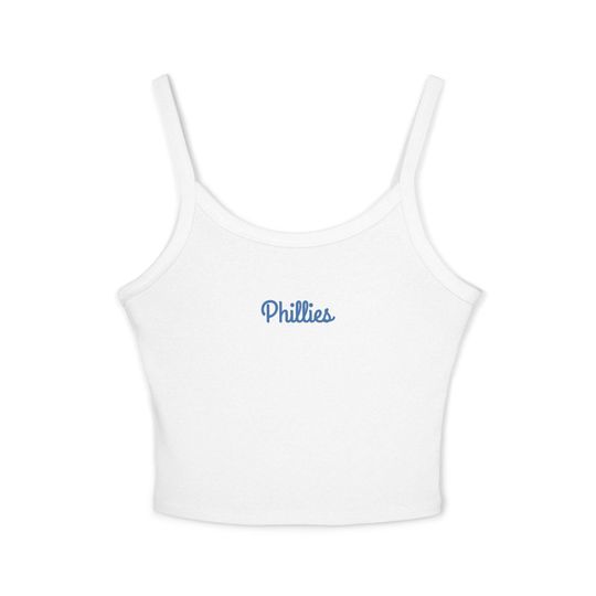 Philadelphia Phillies Women's Spaghetti Strap Tank Top, Casual Summer Wear, Comfortable Sleepwear, Basic Layering Piece