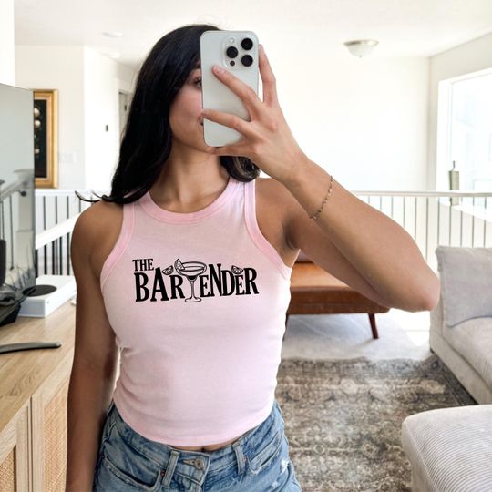 Bartender Racer Tank Top, Bartender Racerback Shirt, Cocktail Lover Gift, Funny Bartender Gift