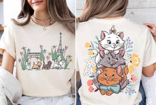 Disney The Aristocats Shirt, Marie Toulouse Berlioz Cats T-Shirt, Cats Paris Shirt, Animal Kingdom Shirt, Disney Cats T-Shirt