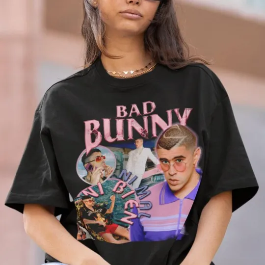 Bad Bunny Hip Hop T-Shirt Vintage RnB Rapper
