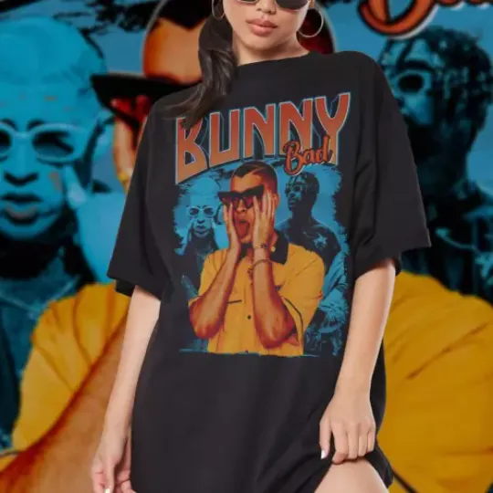 Retro Bad Bunny T-Shirt - Vintage Homage Design
