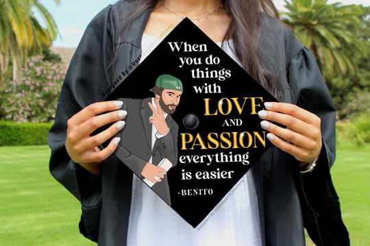 Bad Bunny Graduation Cap Topper