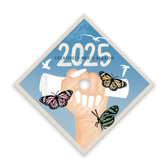 1989 Variant Graduation Cap Topper | 2025 Printed Grad Design | Grad Gift