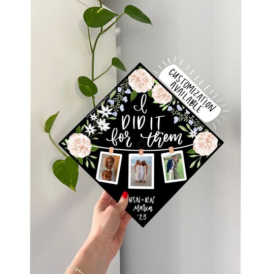 Custom Photo Collage Graduation Cap Topper