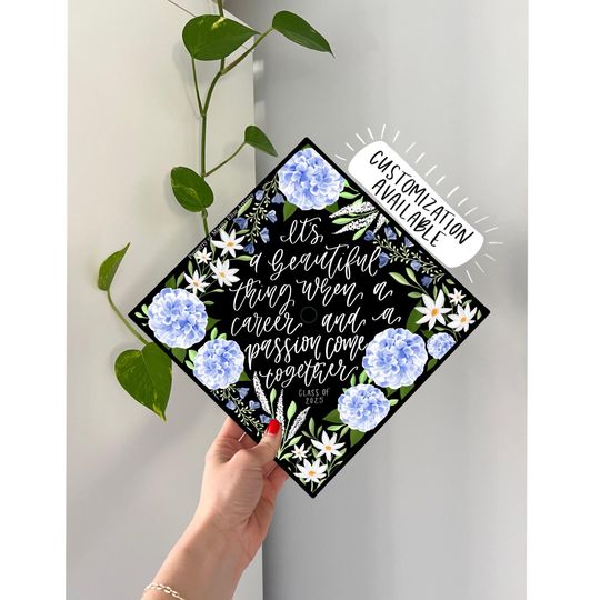 Custom Graduation Cap Topper, Personalized Grad Cap Design, Graduation Cap Template