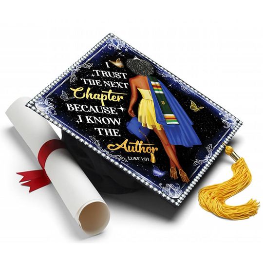 Trust the Next Chapter Bible Verse Graduation Cap Topper