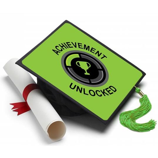 Grad Cap Topper Achievement Unlocked