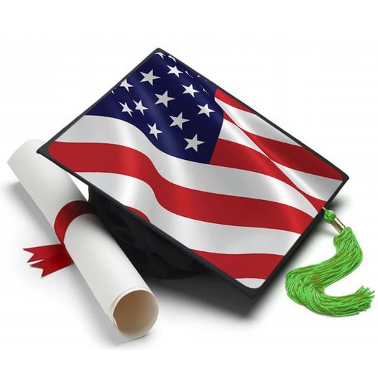 Grad Cap Topper American Flag