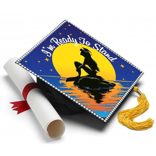 Little Mermaid Graduation Cap Topper - I'm Ready to Stand