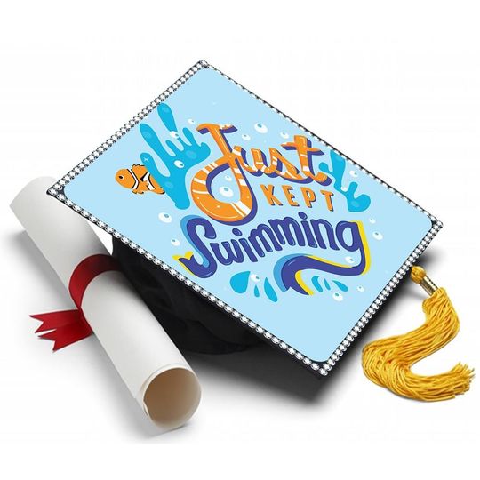 Grad Cap Topper Just Keep Swimming Finding Nemo