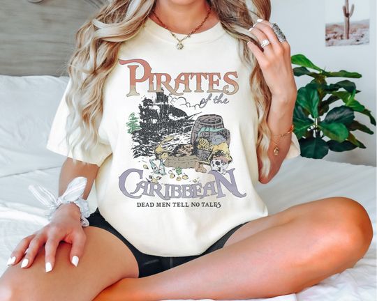 Vintage Pirates of The Caribbean Disney Shirt, Mickey Pirates Shirt, Disneyworld Trip Shirt, Dead Men Tell No Tales Shirt