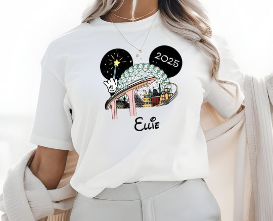 Custom Name Disney Epcot 2025 Shirt, Personalized Trip Tee, World Traveler Shirt, Disney Family Matching Shirt, Disneyland Vacation Shirt