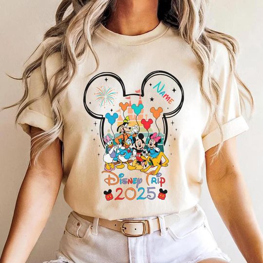 Discover Personalized Disneyland Trip Shirt, Custom Family Vacation 2025 Shirt, Family Matching Tee, Magical Castle Shirt, Magical Kingdom Shirt