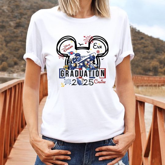 Personalized Disney Cruise Line Shirt, Family Cruise Vacation 2025 Shirt, Mickey & Friends Graduation 2025 Shirt, Disney Class Of 2025 Shirt
