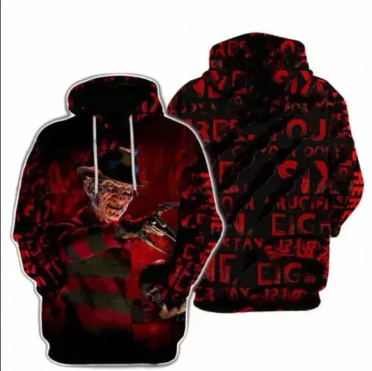 Freddy Krueger A Nightmare On Elm Street 3D HOODIE Best Price Mother Day Us Size
