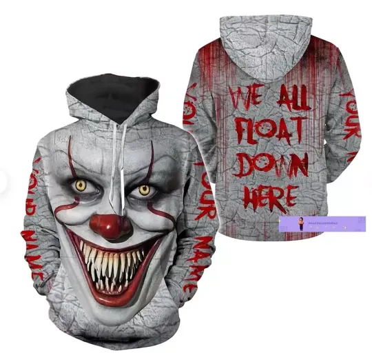 Pennywise 3D HOODIE The Mother Day Gift US Size Christmas Gift Halloween Gift