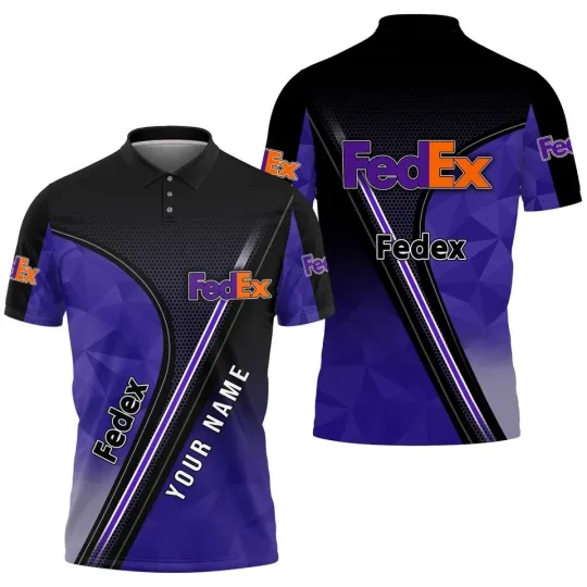 Father day Gift Personalized Fe.dE.x Polo Shirt, F.ed..Ex Ground 3D Polo