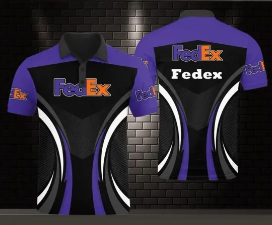 FedEx Polo Shirt, FedEx Ground 3D Printed Polo Shirt