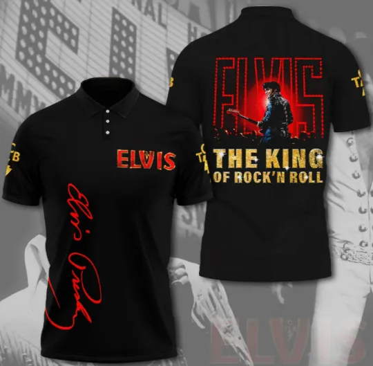 Elvis Presley Polo Shirt - Polo Shirt father day gift, hot polo