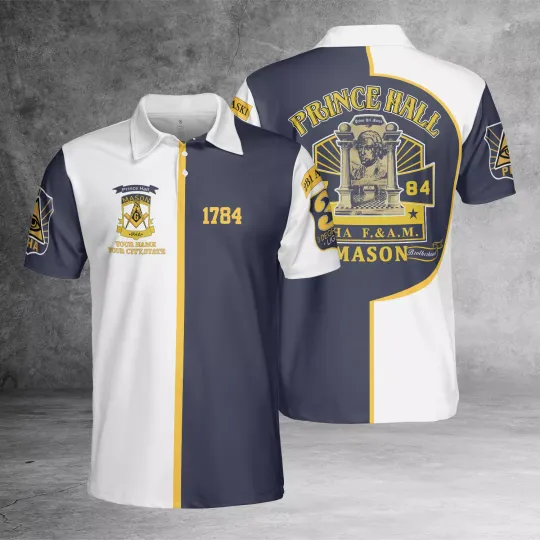 Discover Prince Hall The Brotherhood Mason 3D Polo Shirt