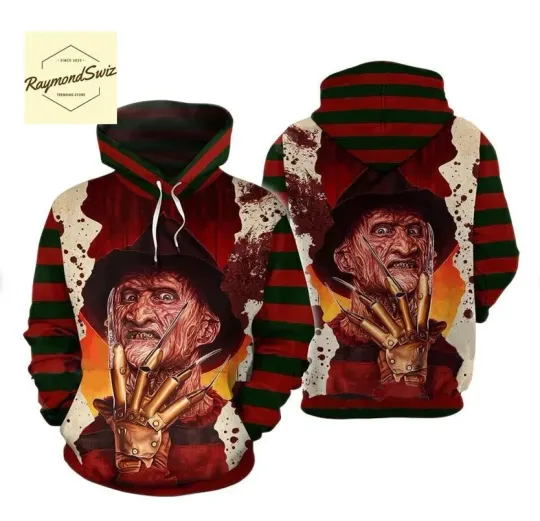 Freddy Krueger 3D HOODIE The Mother Day Gift US Size Christmas Gift Halloween