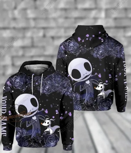 Halloween Custom Jack Skellington 3D HOODIE Mother Day Gift All Over Print