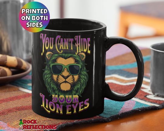 Music Mug Rock N Roll Mug Rock Legends Gift Classic Rock Music And Coffee Lover Cool Lion Gift For Rocker Your Lyin Eyes Eagles Lyric Joke