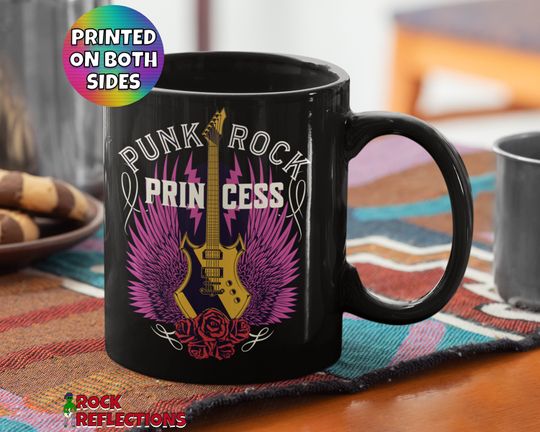 Music Mug Rock N Roll Punk Rock Music Lover Gift Classic Rock Music And Coffee Lover Gift For Rocker Punk Rock Princess Girls Rock