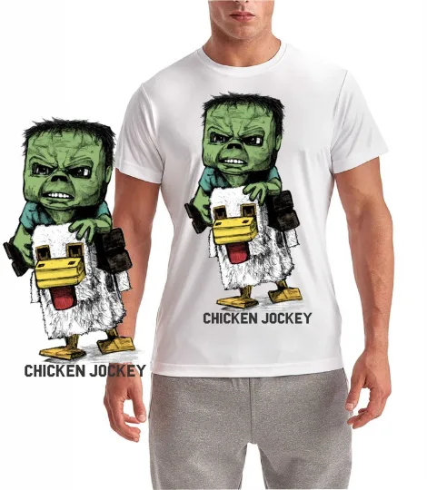 New With Tags Chicken Jockey Minecraft T-Shirt / TriDri Performance Shirt