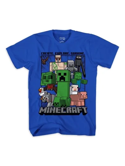Minecraft Rather Be Short Sleeve T-Shirt Large